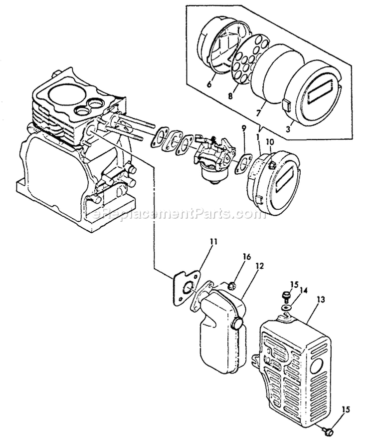 Page M Diagram and Parts List for WP-2000 Before S/N A1009 Echo Water Pump