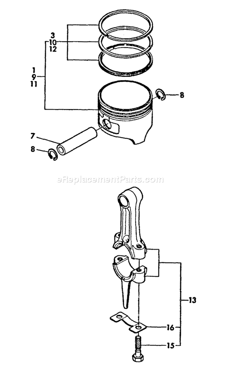 Page O Diagram and Parts List for WP-2000 Before S/N A1009 Echo Water Pump