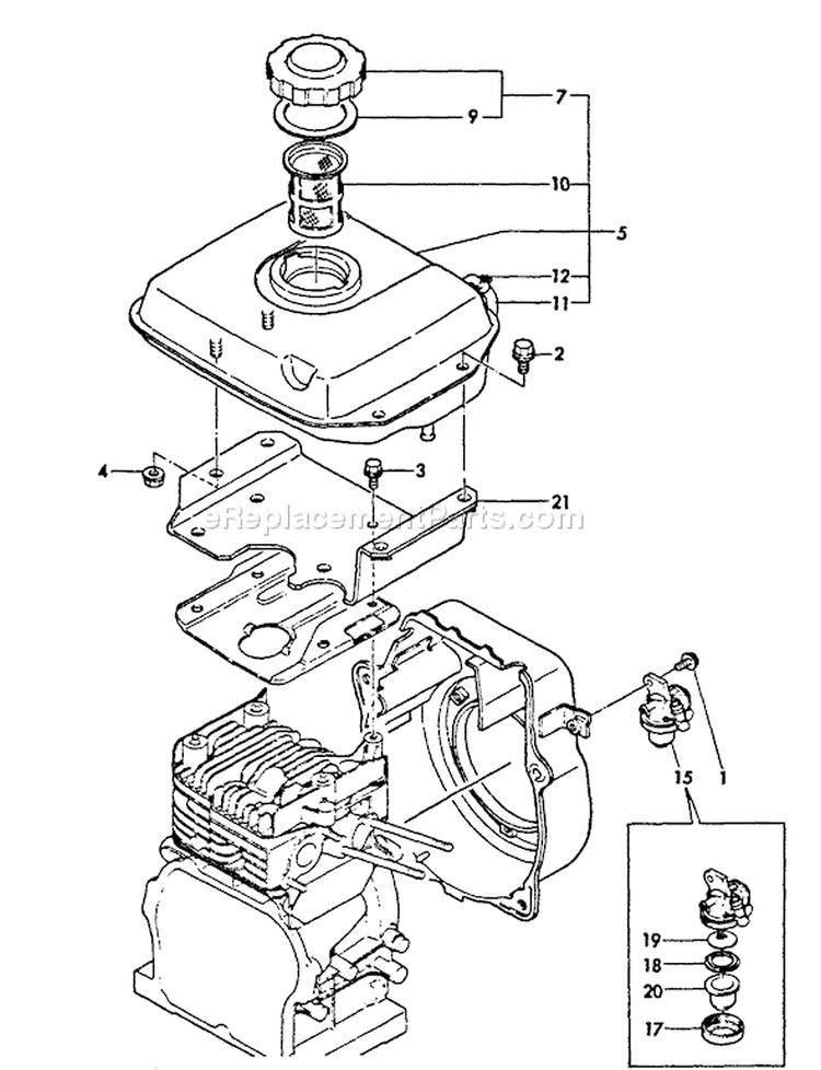 Page I Diagram and Parts List for WP-2000 Before S/N A1009 Echo Water Pump