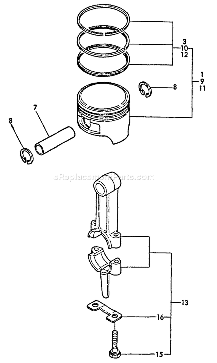 Page O Diagram and Parts List for WP-3000 Before S/N F7298 Echo Water Pump