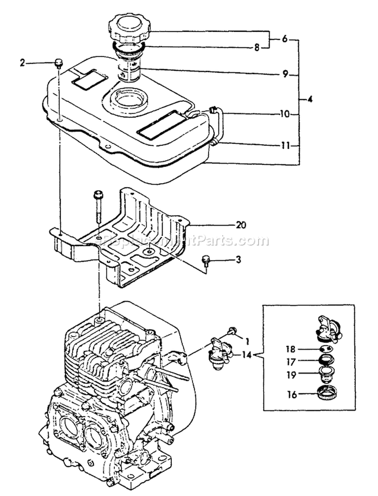 Page I Diagram and Parts List for WP-3000 Before S/N F7298 Echo Water Pump