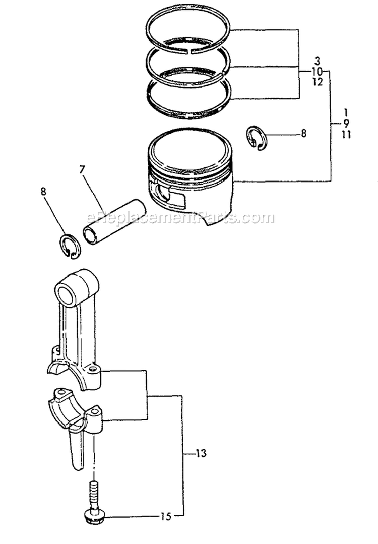 Page P Diagram and Parts List for WP-3000 After S/N F7299 Echo Water Pump