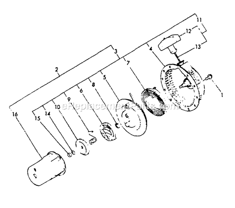 Page R Diagram and Parts List for WP-3000 After S/N F7299 Echo Water Pump