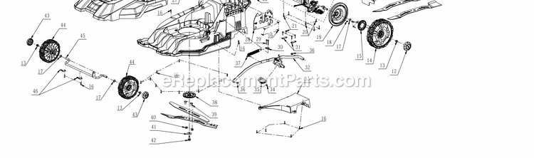 Page A Diagram and Parts List for LM2160SP A Ego Lawn Mower