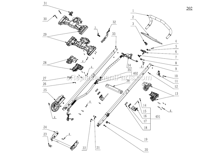 Page C Diagram and Parts List for LM2100SP B Ego Lawn Mower