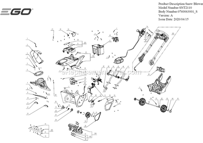 Part Location Diagram of 2824118002 Ego Control Handle Assembly