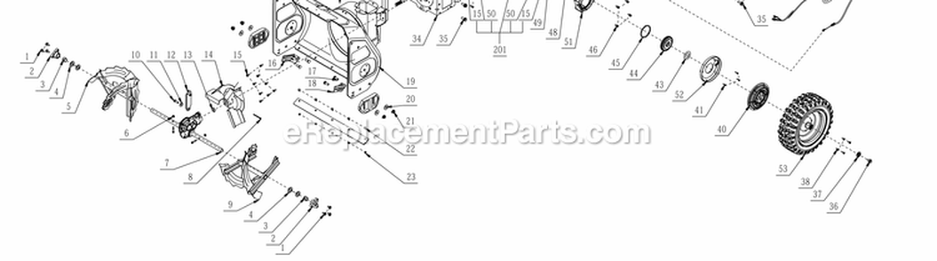 Page A Diagram and Parts List for SNT2410 A Ego Snow Blower