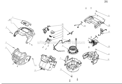 Page B Diagram and Parts List for LM2130SP A Ego Lawn Mower