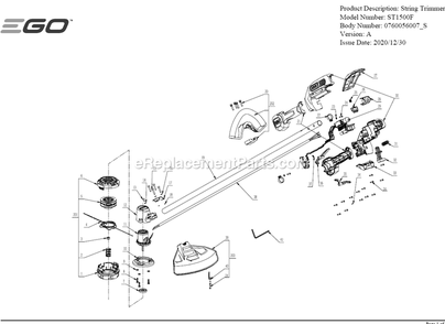 Part Location Diagram of 2826636001 Skil Lower Housing Assy