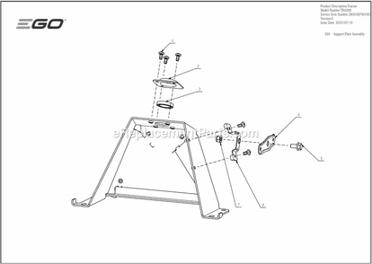 Page I Diagram and Parts List for TR4200 A Ego Lawn Mower