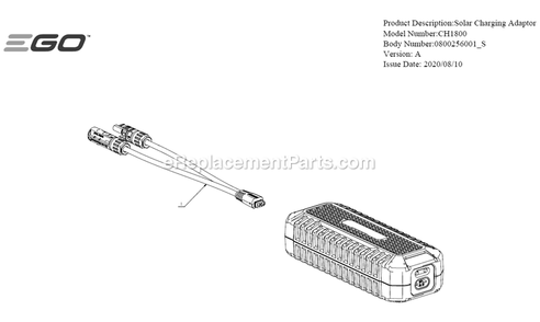 Page A Diagram and Parts List for CH1800 A Ego Lawn Tractor Accessories