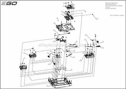 Page G Diagram and Parts List for TR4200 A Ego Lawn Mower