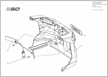 Page E Diagram and Parts List for TR4200 A Ego Lawn Mower