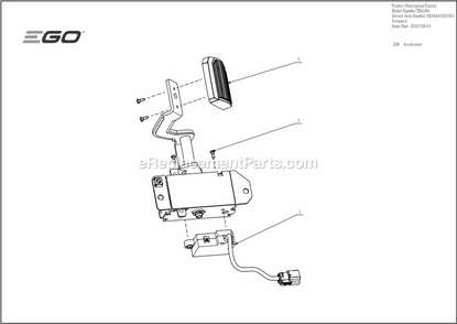 Page M Diagram and Parts List for TR4200 A Ego Lawn Mower