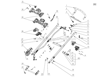 Page C Diagram and Parts List for LM2100SP B Ego Lawn Mower