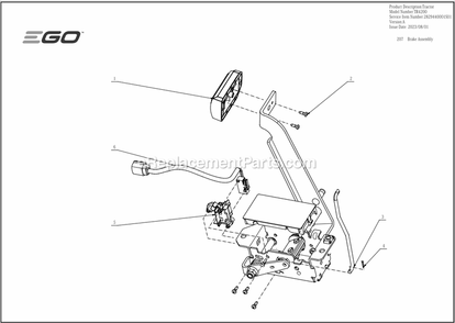 Page L Diagram and Parts List for TR4200 A Ego Lawn Mower