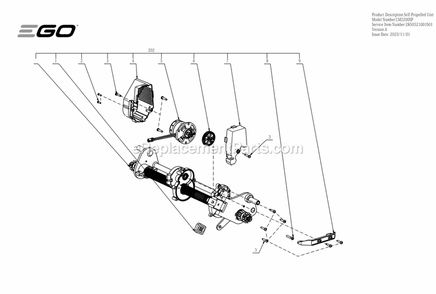 Page C Diagram and Parts List for LM2200SP A Ego Lawn Mower