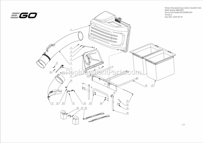 Page A Diagram and Parts List for ABK4200T A Ego Lawn Mower