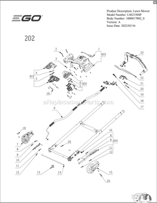 Page C Diagram and Parts List for LM2150SP A Ego Lawn Mower