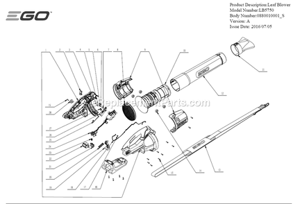 Part Location Diagram of 5650008001 Skil Spring Washer