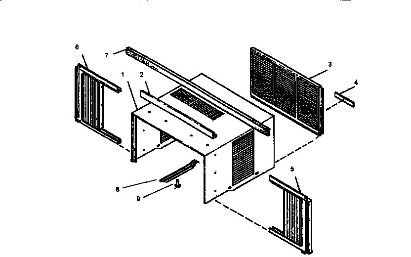Exterior Diagram and Parts List for EQK8GC72  Emerson Air Conditioner