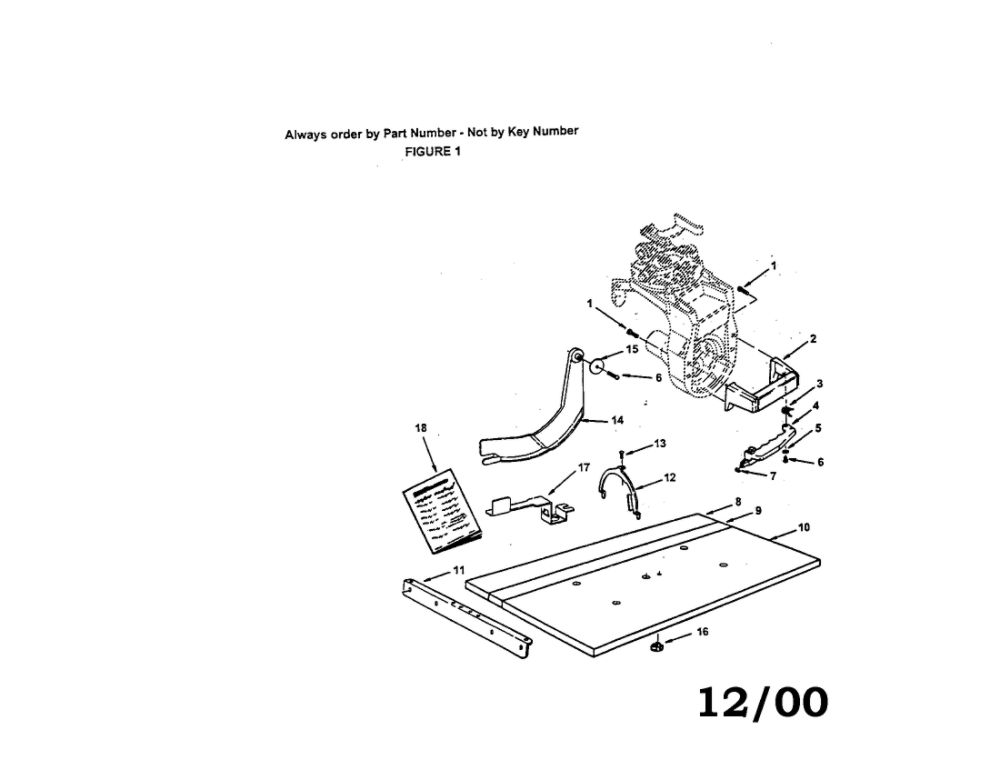 Guard Kit-Table-Handle Diagram and Parts List for 509399  Emerson Chop Saw