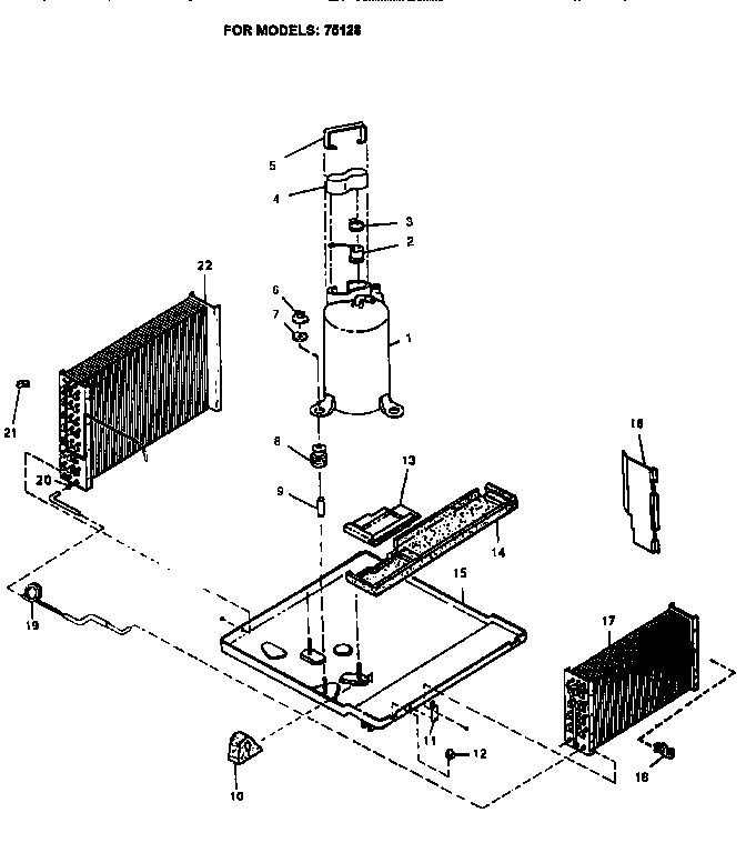 Refrigerant Assembly Diagram and Parts List for 12HT13  Emerson Air Conditioner