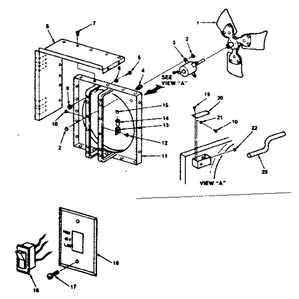 Replacement Parts Diagram and Parts List for VL300-0  Emerson Ceiling Fan