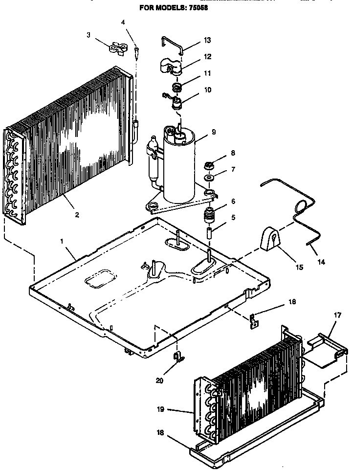 Refrigerant Assembly Diagram and Parts List for EQK5GC53  Emerson Air Conditioner