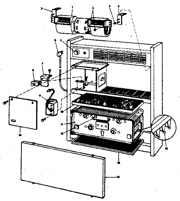 Replacement Parts Diagram and Parts List for 20X13A-41000  Emerson Air Purifier