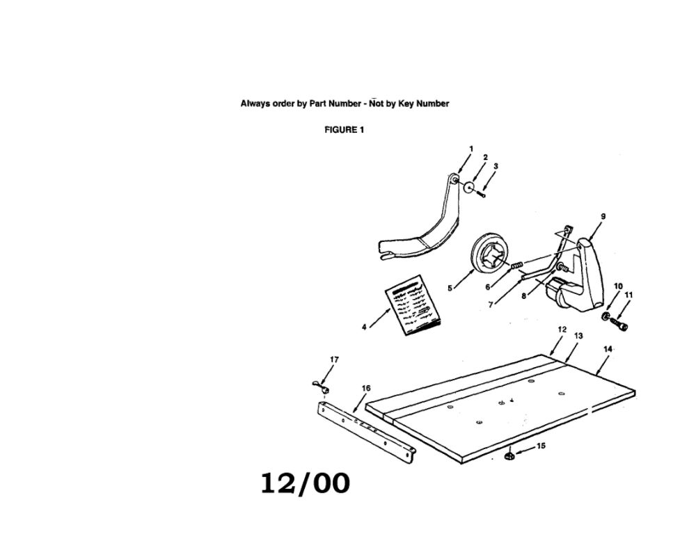 Guard Kit-Table-Handle Diagram and Parts List for 509348  Emerson Chop Saw