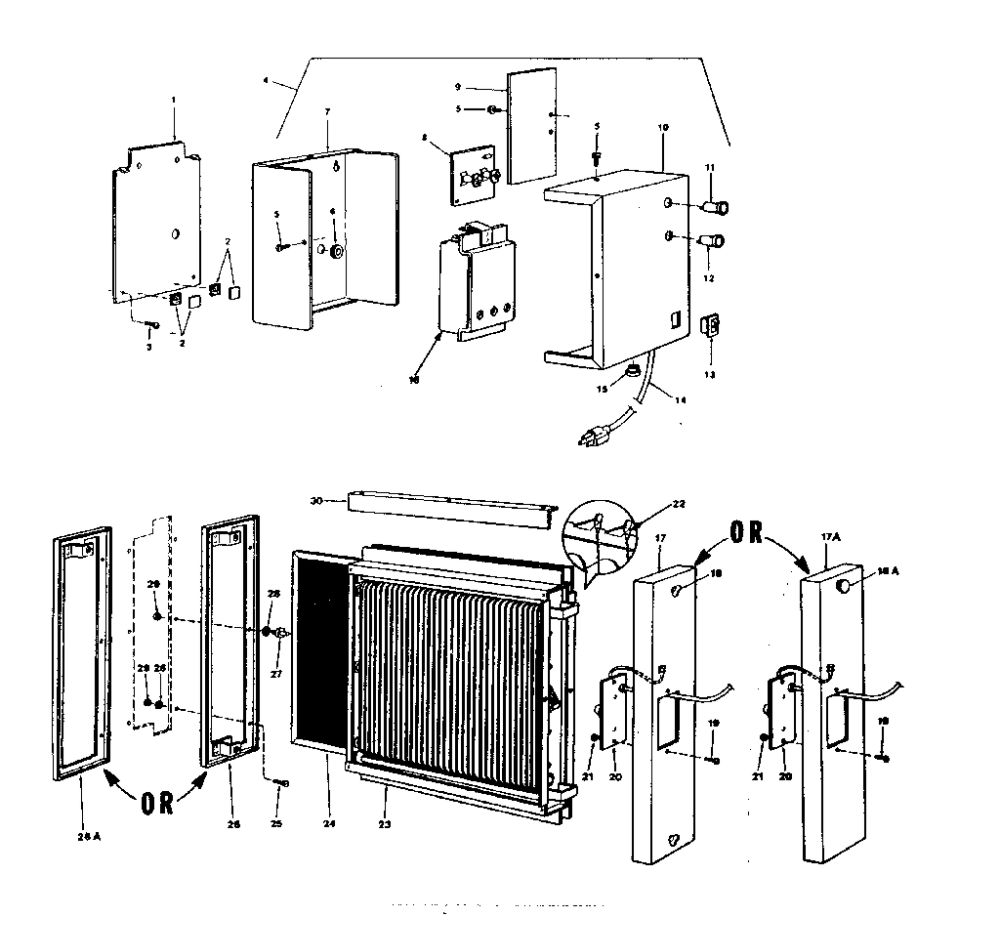 Unit Parts Diagram and Parts List for 8C11Y-410  Emerson Air Purifier