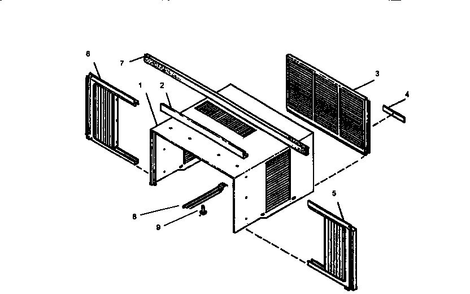 Exterior Diagram and Parts List for EQK8GC72  Emerson Air Conditioner