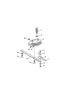 Miter Gauge Assembly Diagram and Parts List for TS2400LS  Emerson Table Saw