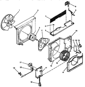 Chassis Assembly Diagram and Parts List for EQK8GC72  Emerson Air Conditioner
