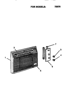 Decorative Front Assemblies Diagram and Parts List for EQK8GC72  Emerson Air Conditioner