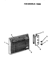 Decorative Front Assemblies Diagram and Parts List for EQK5GC53  Emerson Air Conditioner