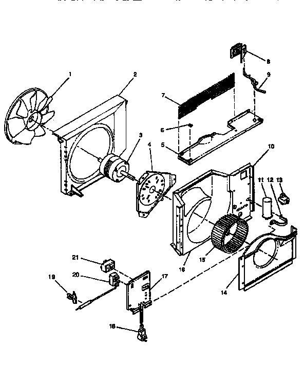Chassis Assembly Diagram and Parts List for EQK10GC93  Emerson Air Conditioner