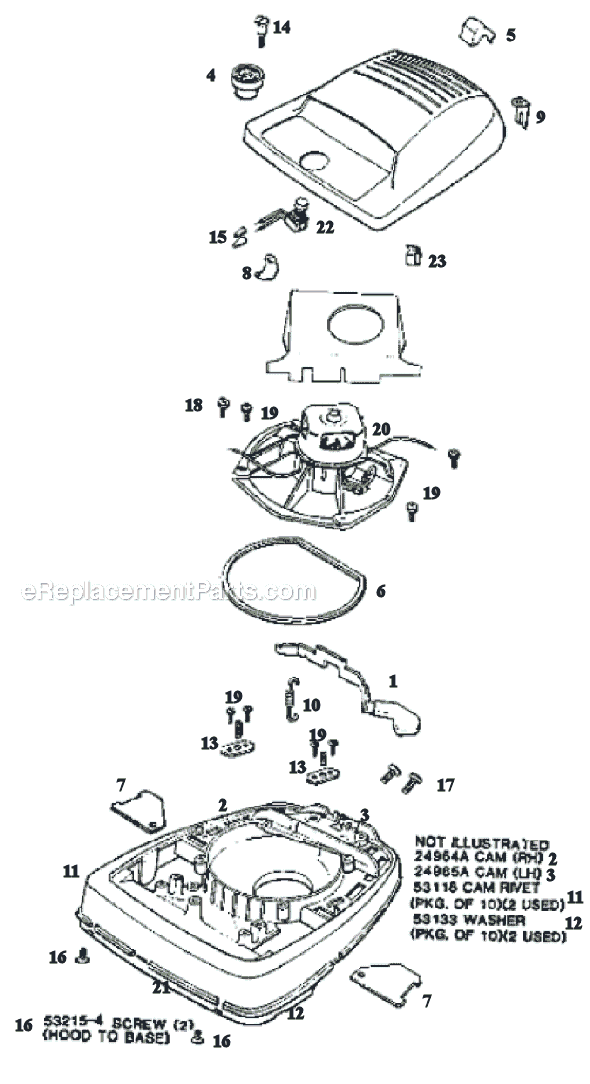 Page A Diagram and Parts List for 1435B  Eureka Upright Vacuum