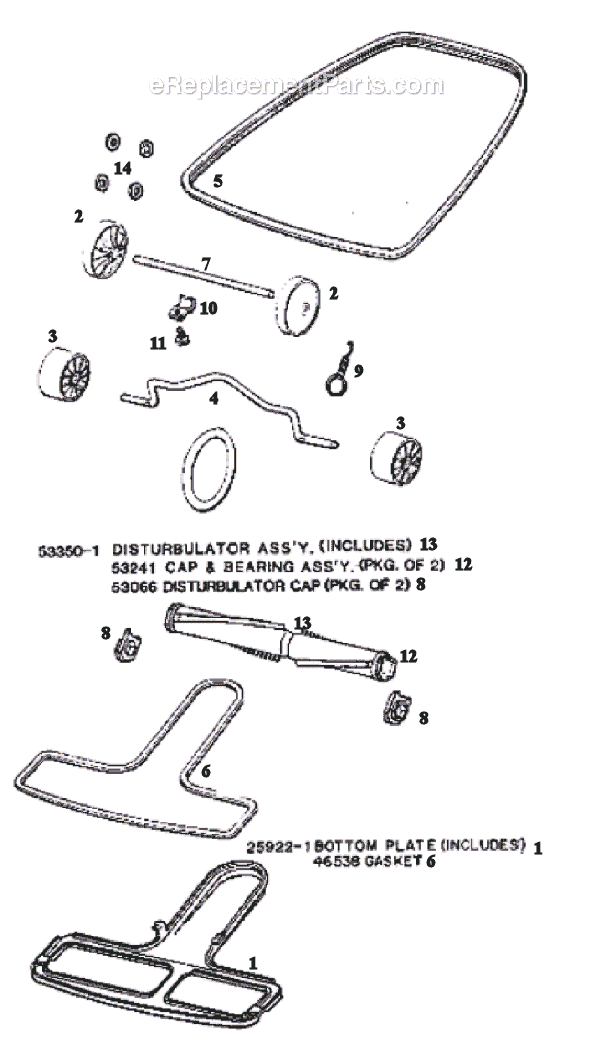 Page B Diagram and Parts List for 1435B  Eureka Upright Vacuum