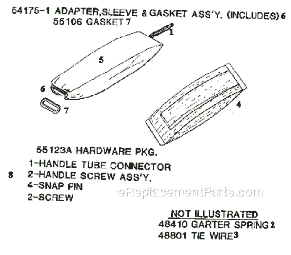 Page E Diagram and Parts List for 1435B  Eureka Upright Vacuum