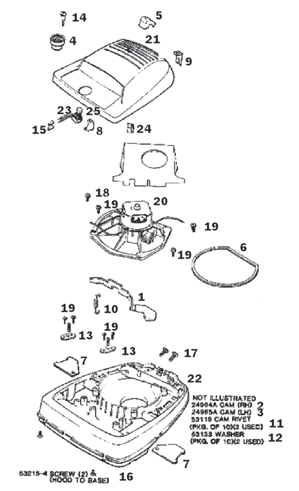 Page A Diagram and Parts List for 1435D  Eureka Upright Vacuum
