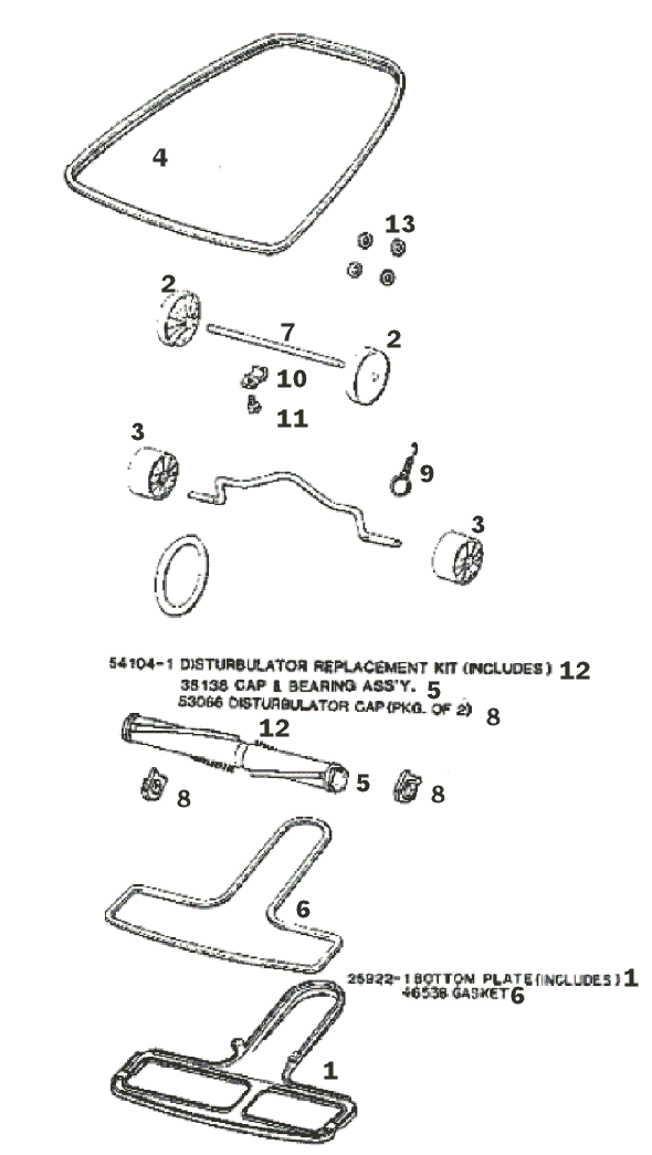 Page B Diagram and Parts List for 1435D  Eureka Upright Vacuum