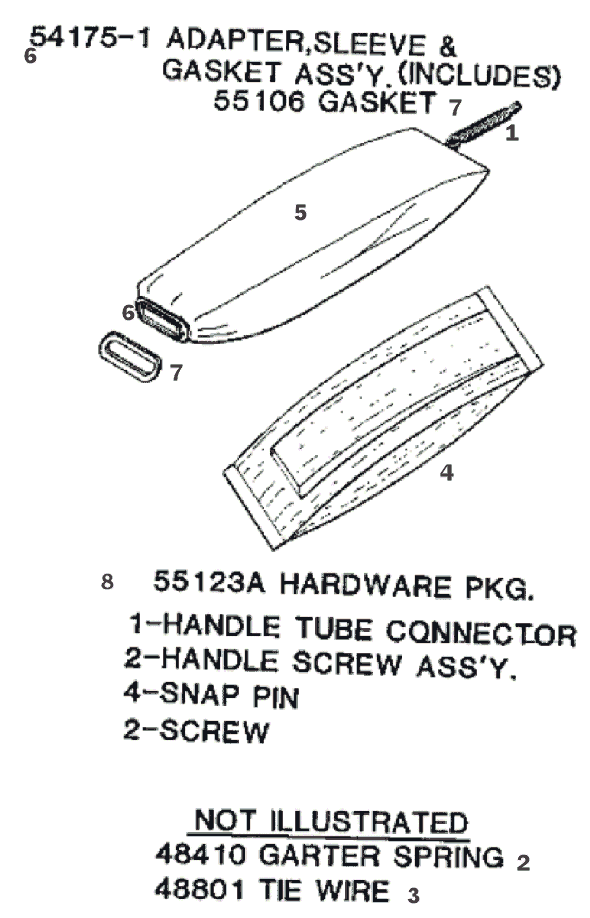Page E Diagram and Parts List for 1435D  Eureka Upright Vacuum