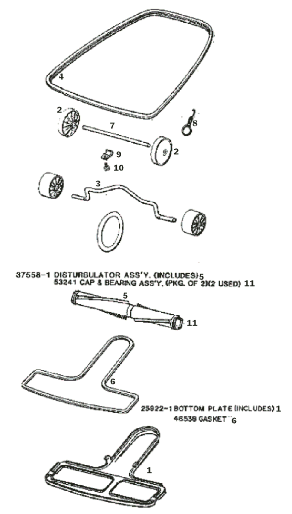 Page C Diagram and Parts List for 1442D  Eureka Upright Vacuum