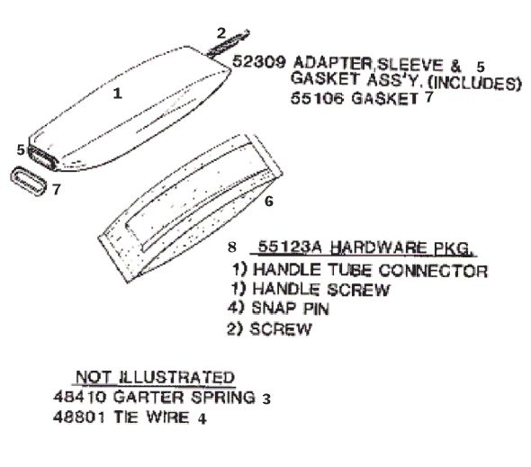 Page E Diagram and Parts List for 1442D  Eureka Upright Vacuum