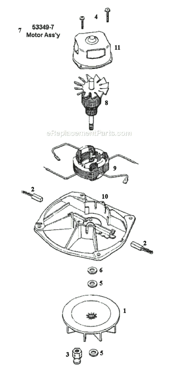 Page B Diagram and Parts List for 1443D  Eureka Upright Vacuum