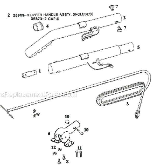 Page D Diagram and Parts List for 1485B  Eureka Upright Vacuum