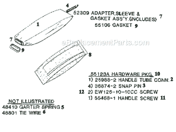 Page E Diagram and Parts List for 1485B  Eureka Upright Vacuum