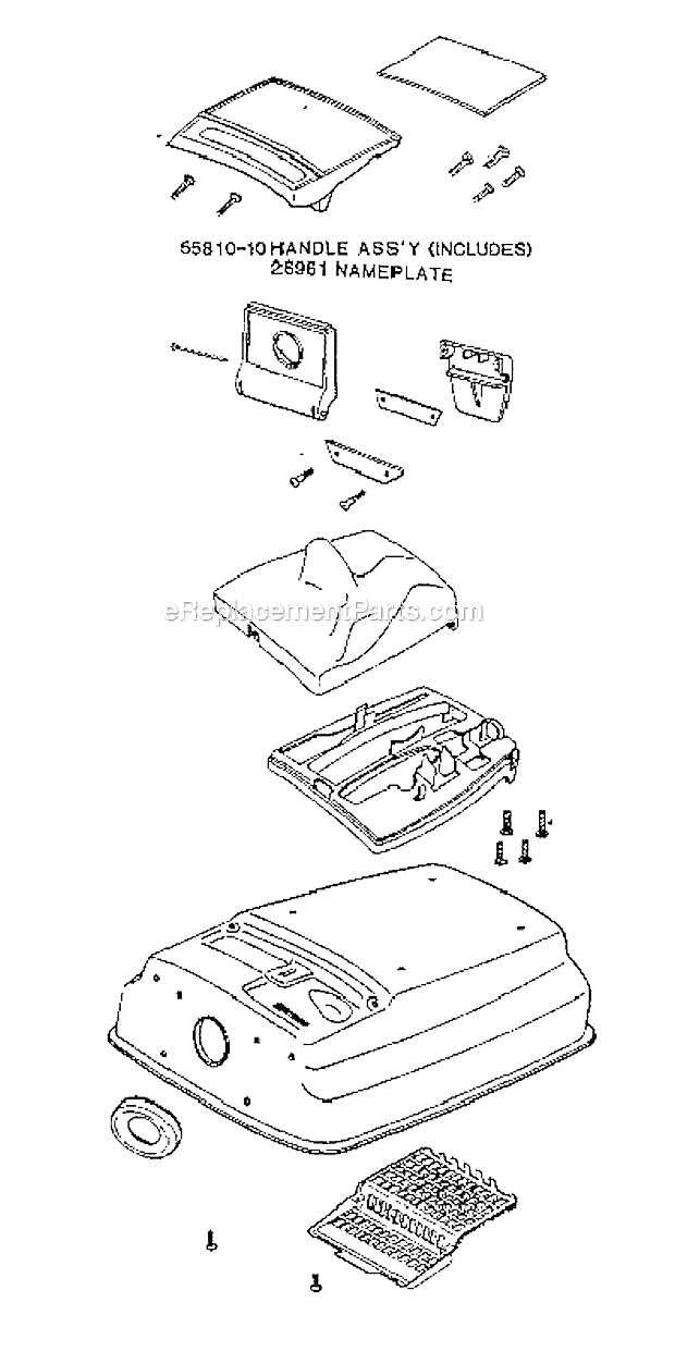 Page B Diagram and Parts List for 1780A  Eureka Canister Vacuum
